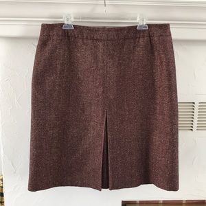Norton McNaughton skirt brick red & gold